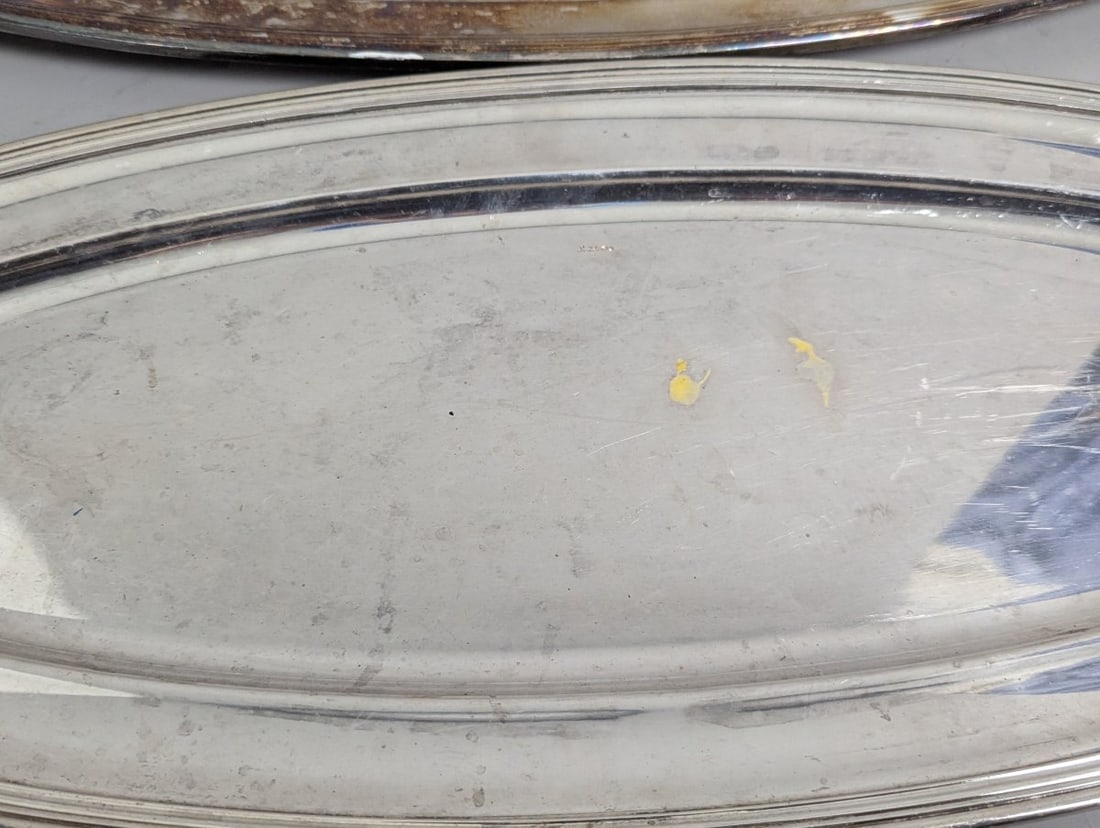 Sambonet Silverplate Hotelware Serving Platters From Conrad Hilton Chicago Pair - 2