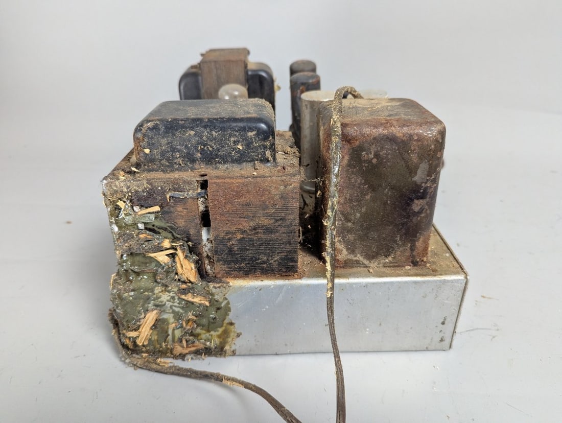 Vintage Tube Amplifier Chassis Great For DIY Audio Repair Parts Restoration - 5