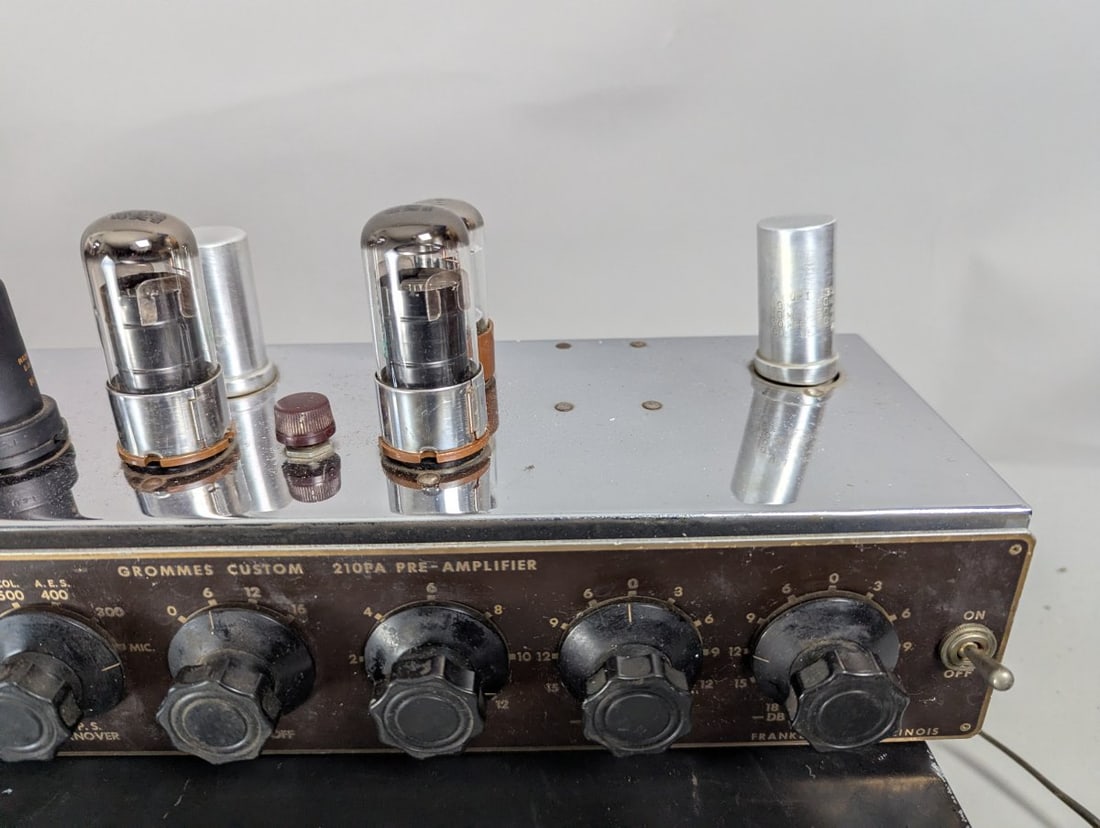 Vintage Grommes Tube Audio Set Pre-Amplifier Power Amplifier Tuner Hi-Fi System - 3