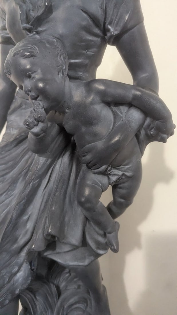 Vintage 1978 Continental Studios Mother and Children Decorative Plaster Statue - 2