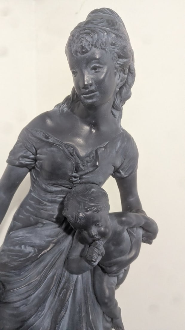 Vintage 1978 Continental Studios Mother and Children Decorative Plaster Statue - 3