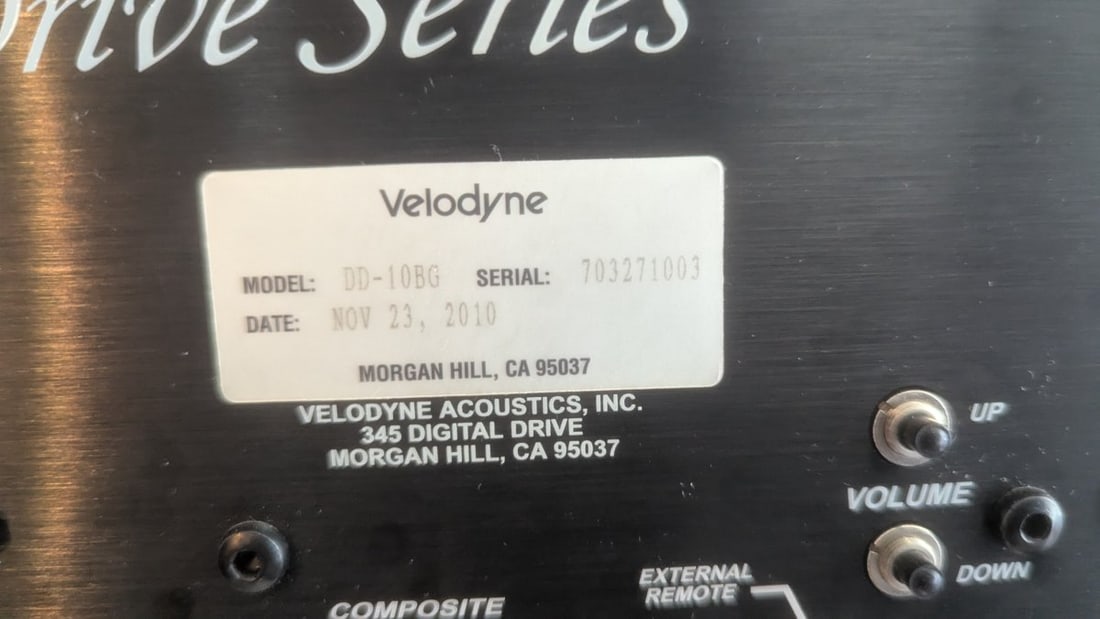 High-End Velodyne DD-10BG Digital Drive Subwoofer with DSP Room Correction - 7