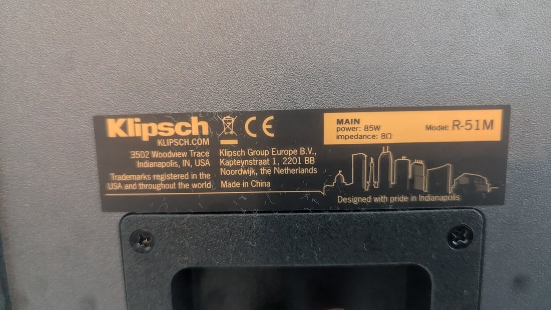 Klipsch R-51M Reference Bookshelf Speakers Pair Excellent Sound Quality - 5