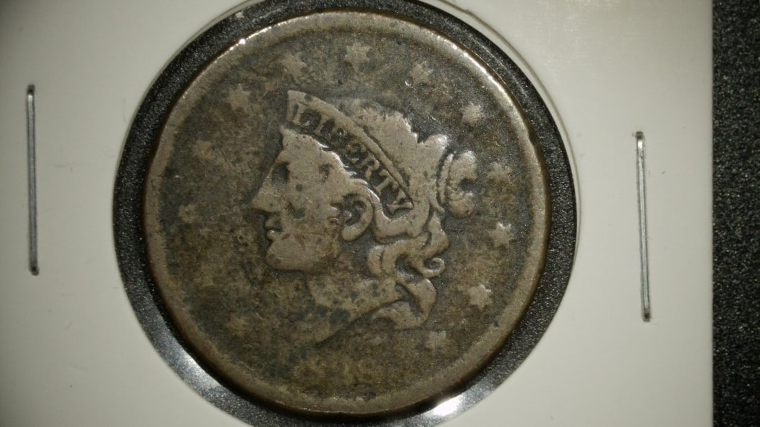 1838 U.S. Large Cent Coronet Head AG Grade Rare Collectible Coin (1 of 2)