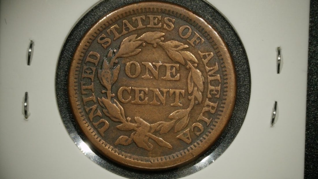1856 Braided Hair Large Cent VF by Christian Gobrecht Rare Coin for Collectors - 2