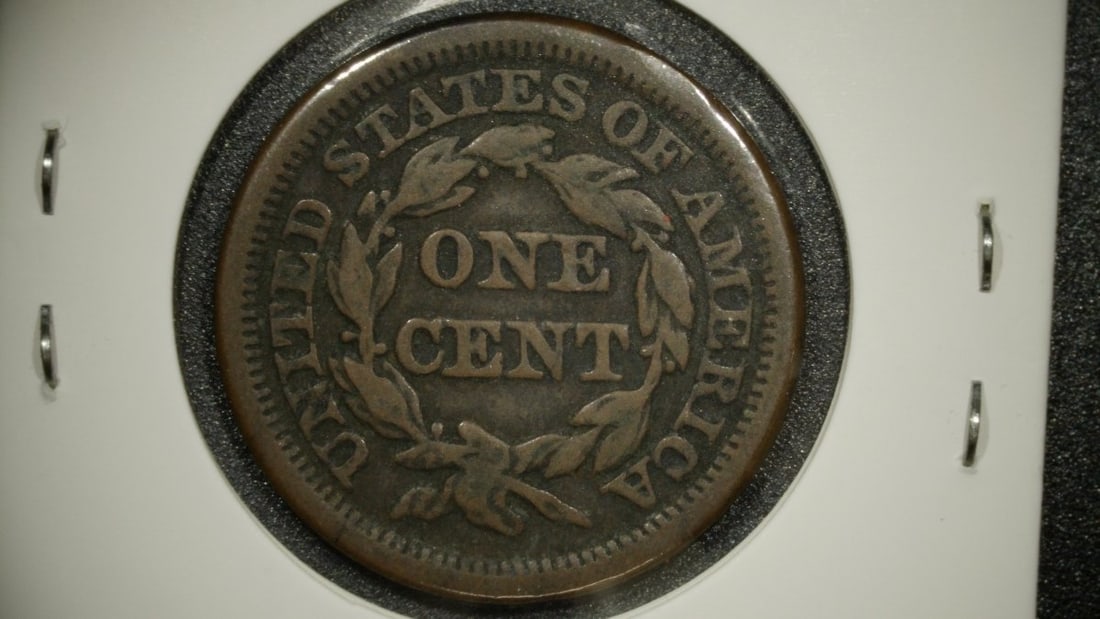 1848 Braided Hair Large Cent, V.F. Grade - United States Mint Coin - 2