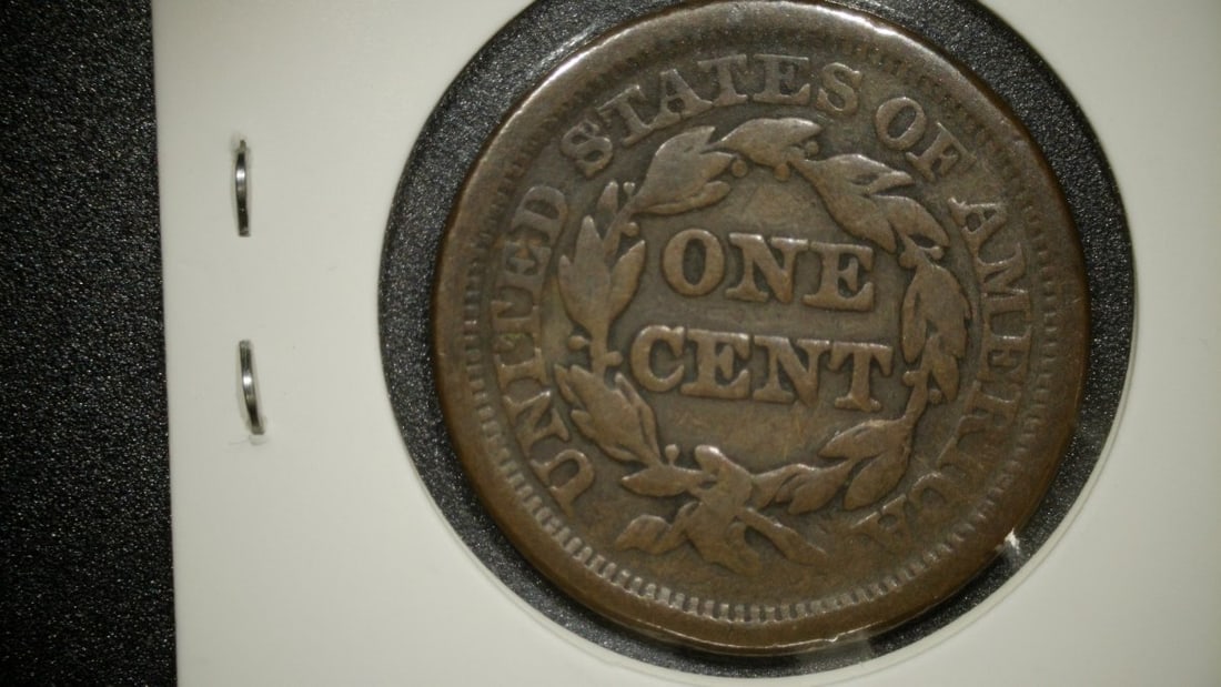 1852 Braided Hair Large Cent V.F. by Christian Gobrecht - Collectible US Coin - 2