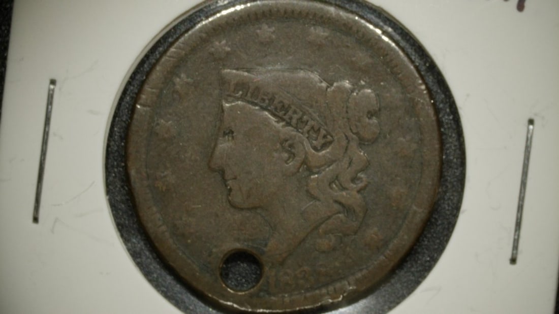Lot of 5 U.S. Large Cents Coronet Head & Braided Hair by Christian Gobrecht - 10