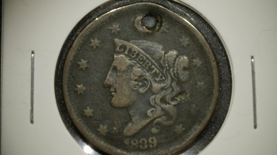 Lot of 5 U.S. Large Cents Coronet Head & Braided Hair by Christian Gobrecht - 6