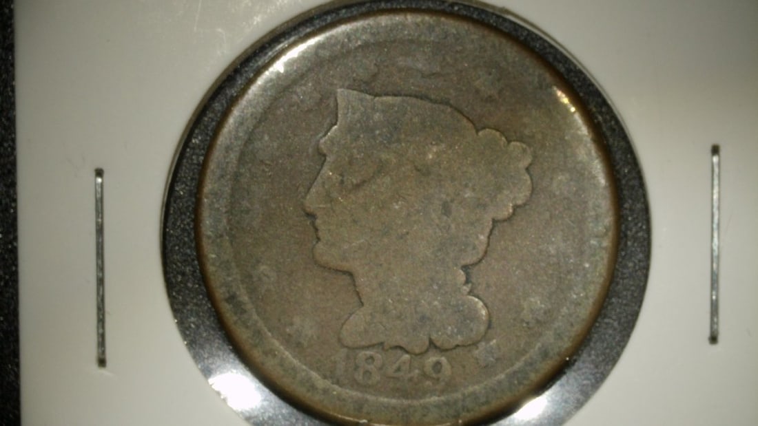 Lot of 4 19th Century US Large Cents 1838 Coronet & 1849 Braided Hair Christian Gobrecht - 2
