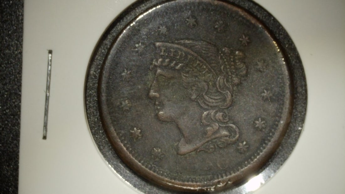 Lot of 4 19th Century US Large Cents 1838 Coronet & 1849 Braided Hair Christian Gobrecht - 4
