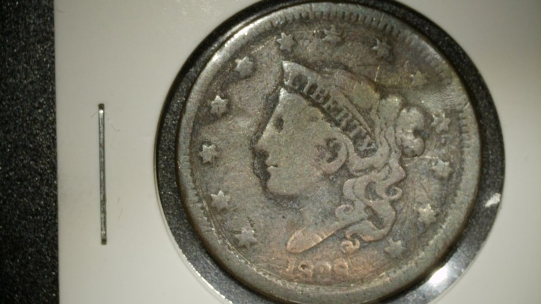Lot of 4 19th Century US Large Cents 1838 Coronet & 1849 Braided Hair Christian Gobrecht - 6