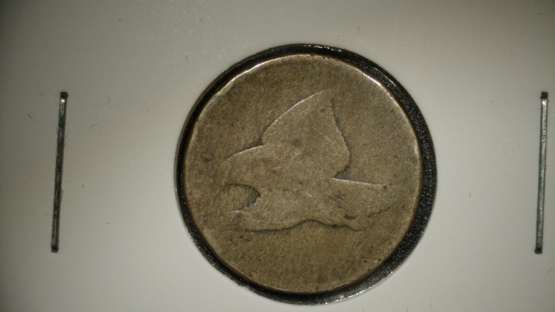 1858 Flying Eagle Cent P-1 Coin - Key Type for Collectors - United States Mint: **Important** Please read below description on how to avoid high shipping costs. This is an 1858 Flying Eagle Cent with a grade of P-1 (Poor). The Flying Eagle cent was a short-lived series, minted