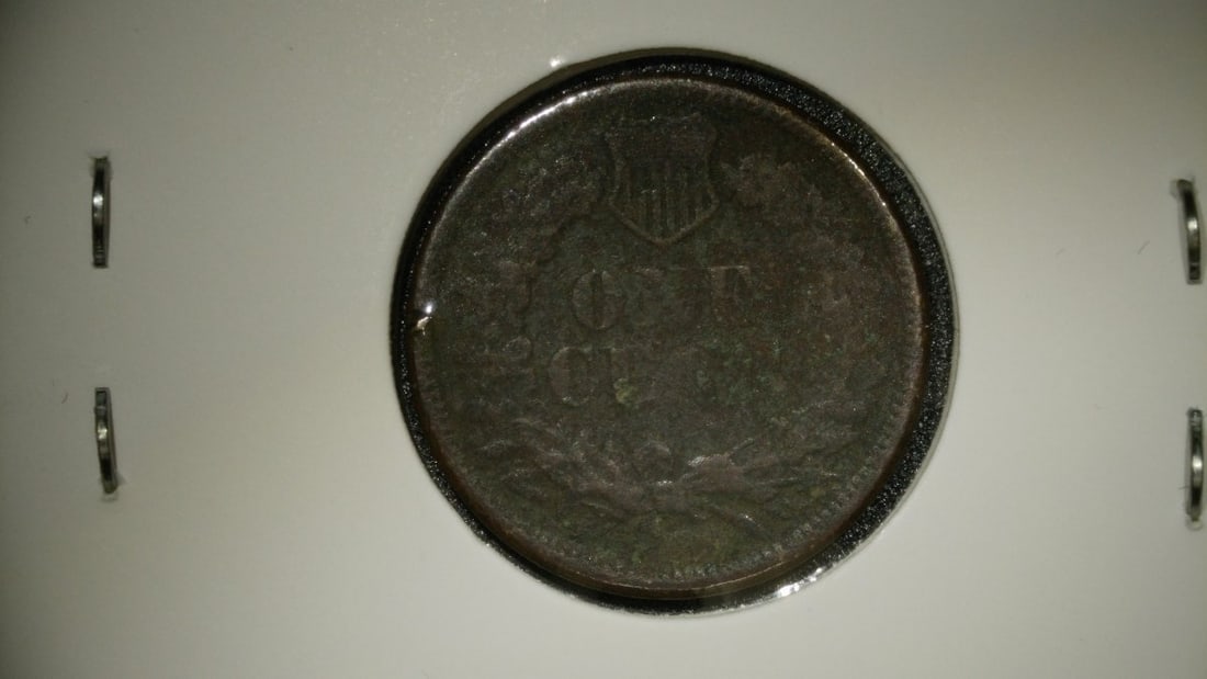 1861 Indian Head Cent G, Civil War Era, United States Mint, Copper-Nickel Coin - 2