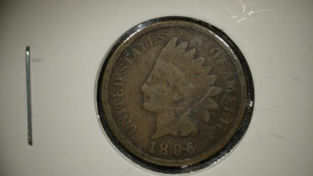 Collection of 4 Indian Head Cents 1900 F 1896 G 1907 AU 1890 EF by James Barton Longacre - 3