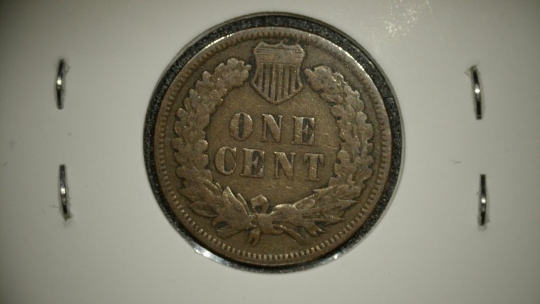 1909 Indian Head Cent Fine by James Barton Longacre Last Year of Issue Coin - 4