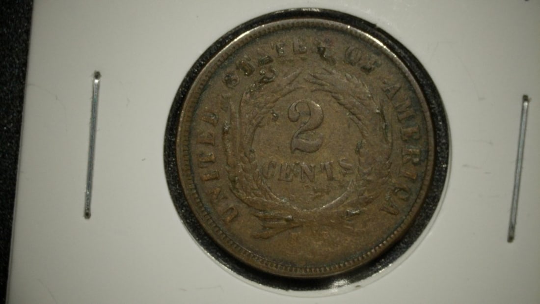 1865 Two Cent Piece Lot - Professionally Graded V.G. by James B. Longacre - 3