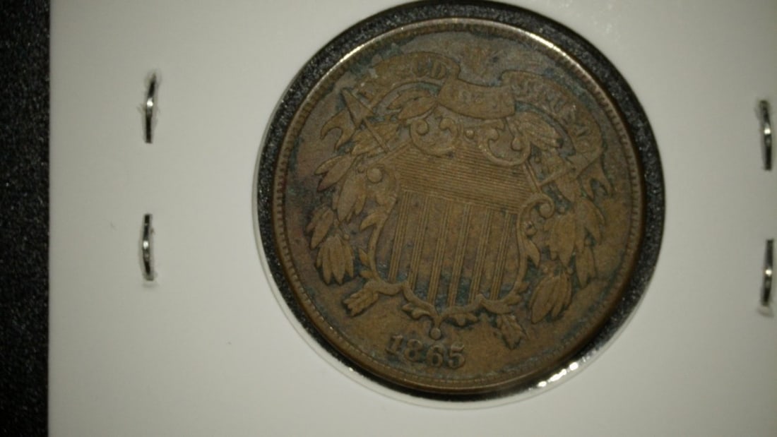1865 Two Cent Piece Lot - Professionally Graded V.G. by James B. Longacre - 4