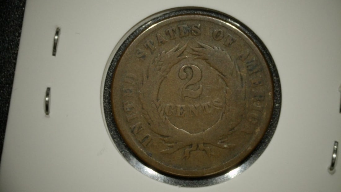 1865 Two-Cent Piece Poor P-1 Grade by James B. Longacre - Civil War Era Coin - 4