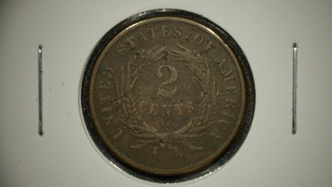 1866 United States Two Cent Piece, VG by James B. Longacre - Historic Coinage: **Important** Please read below description on how to avoid high shipping costs. This is an 1866 United States Two Cent Piece with a grade of Very Good (VG). It represents a significant piece of