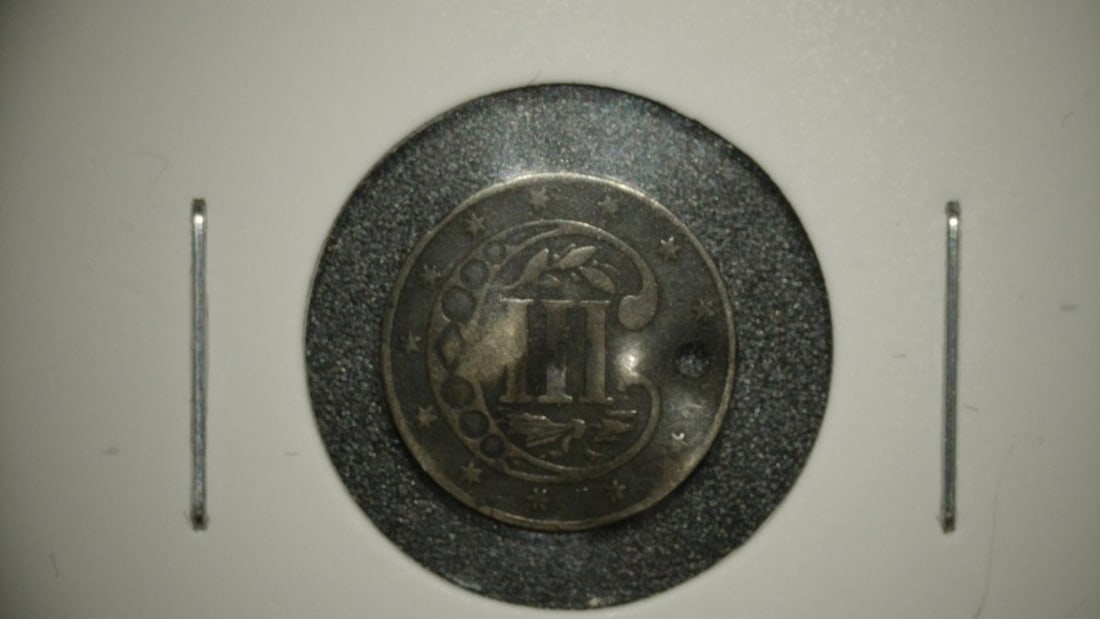 Lot of 3 United States Silver Three Cent Coins - 1854 Holed, No Date, F (Fine): **Important** Please read below description on how to avoid high shipping costs. Dive into a unique collection of three United States Silver Three Cent coins, also known as 'trimes'. This lot features