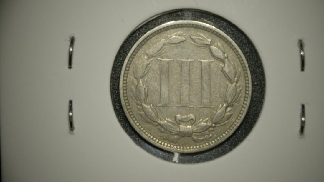1873 United States Nickel Three-Cent Piece V.G. by James B. Longacre - 2