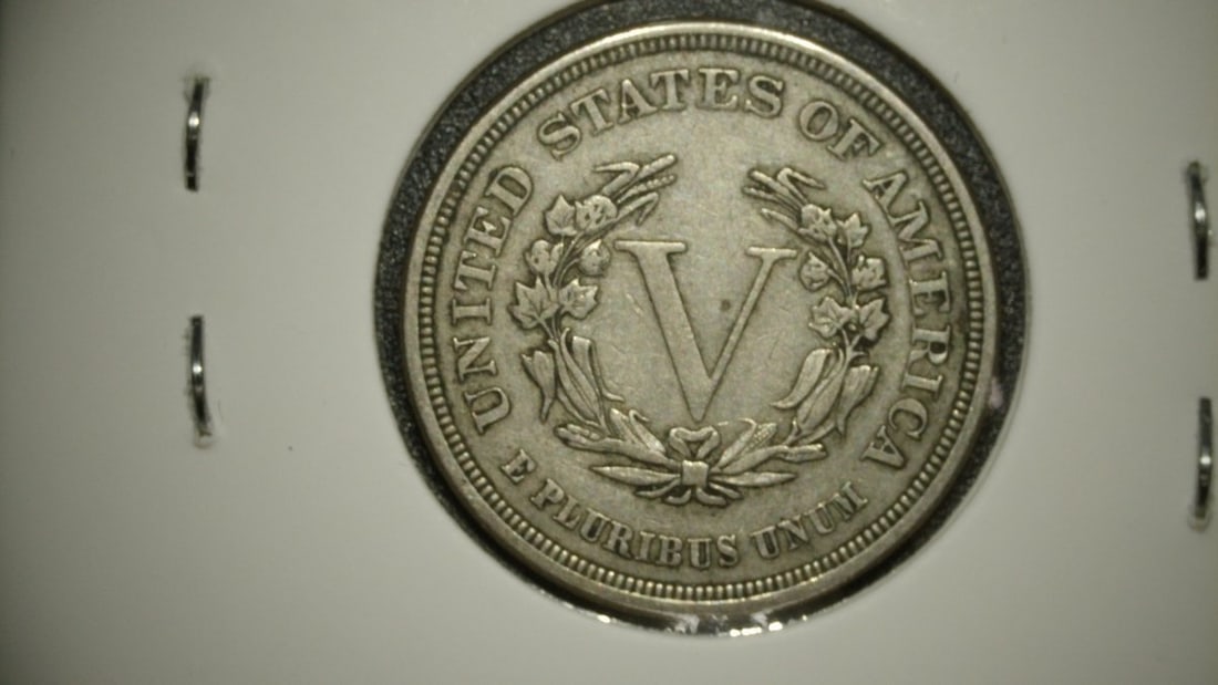 1883 Liberty Head V Nickel No CENTS Very Fine VF Charles E. Barber - 2