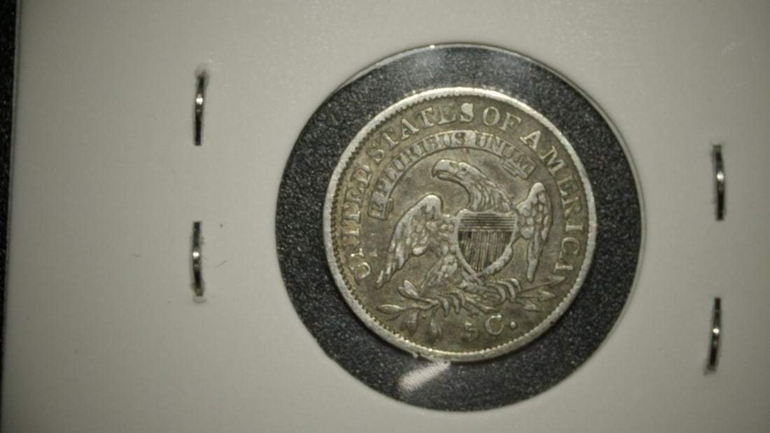 1835 Capped Bust Half Dime V.F. - Early American Silver Coin by United States Mint - 2