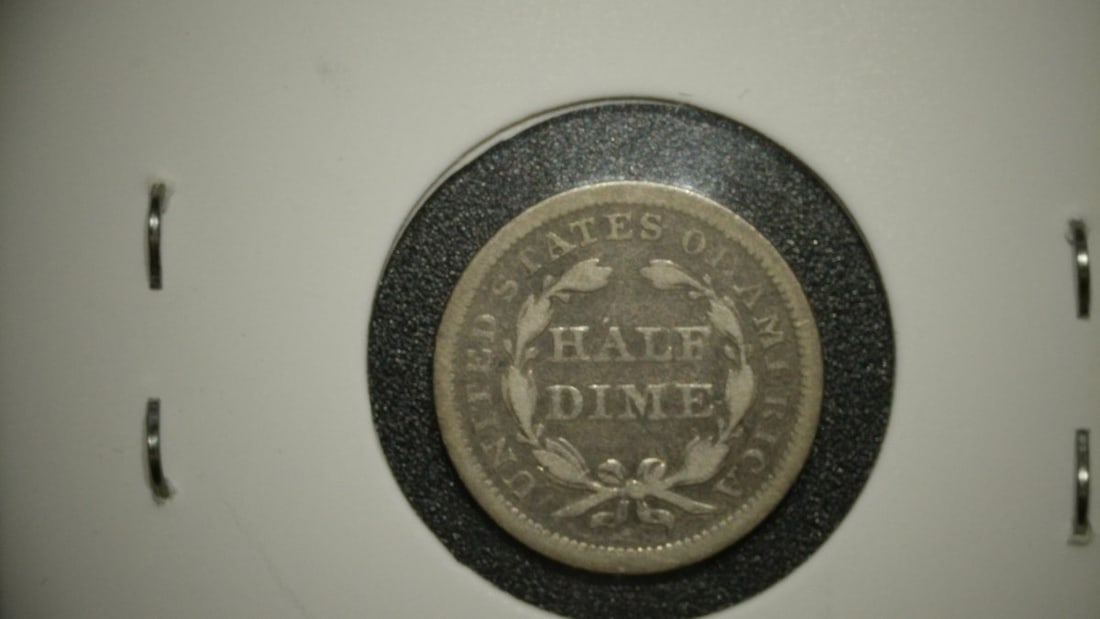 1853 Seated Liberty Half Dime With Arrows F Fine Grade Christian Gobrecht - 2