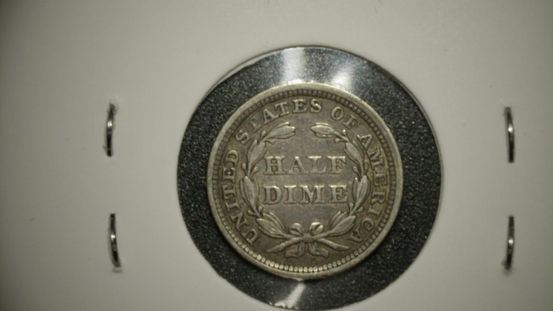 1859 Seated Liberty Half Dime E.F. United States Mint Collectible Coin - 2