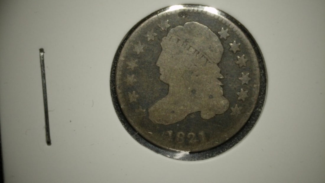 1821 Capped Bust Dime | Good (G) | Silver Coin by John Reich | U.S. Mint (1 of 2)