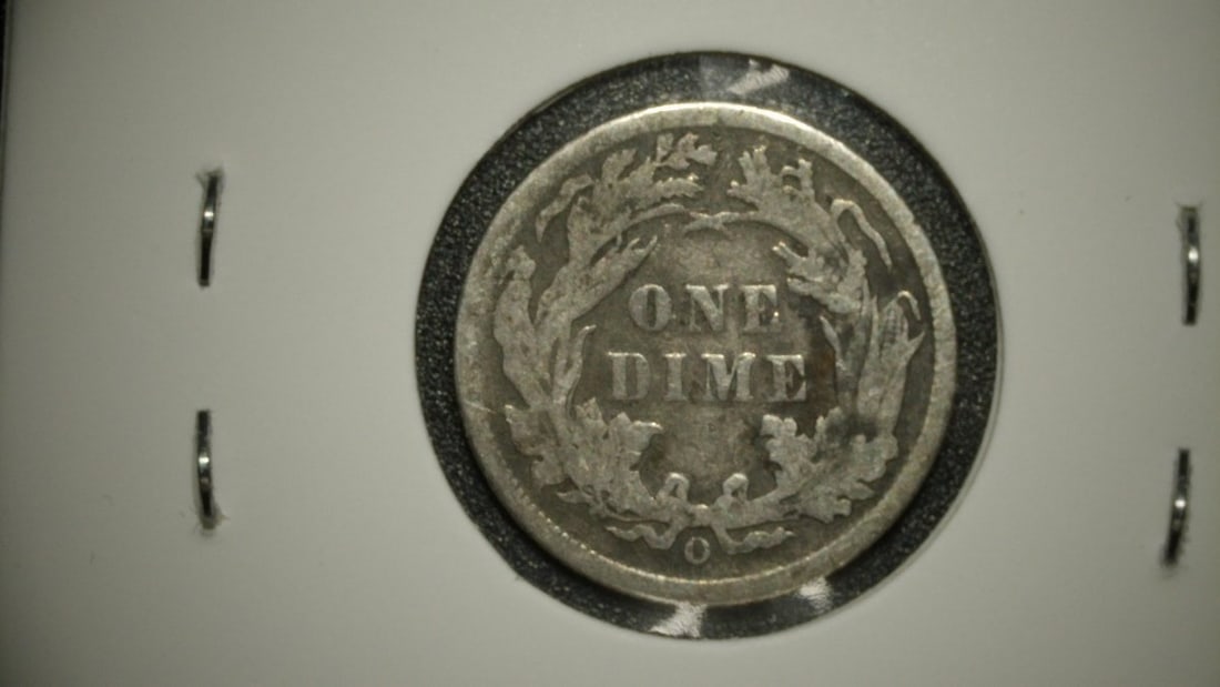1891-O Seated Liberty Dime by Christian Gobrecht - Very Fine (VF) Silver Coin - 2