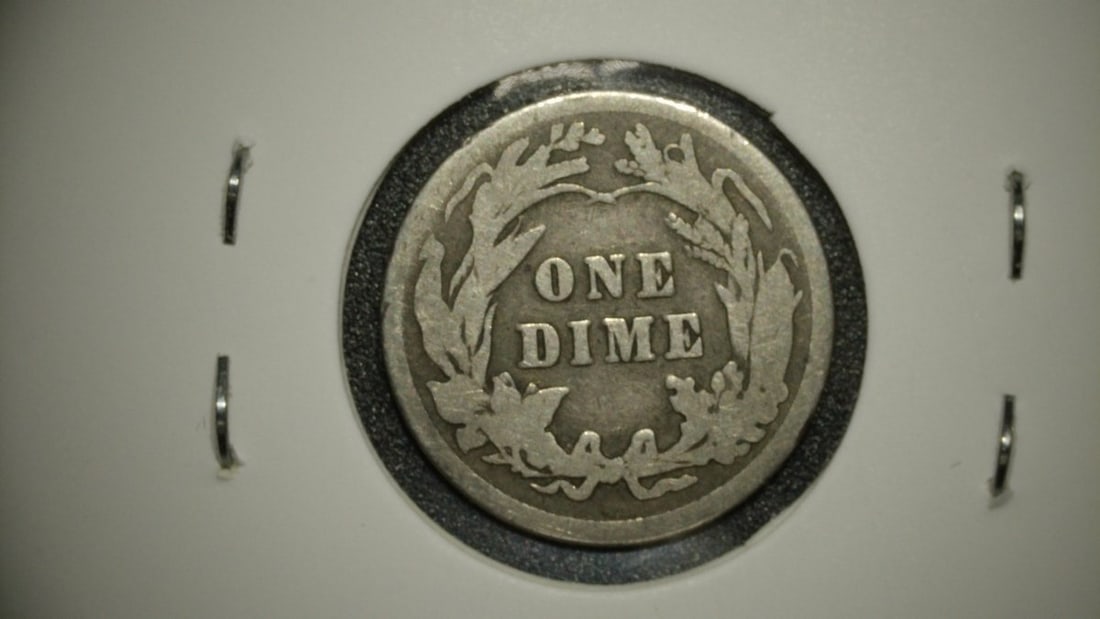 Collection of 5 Barber Dimes by Charles E. Barber - Various Dates and Grades - 10