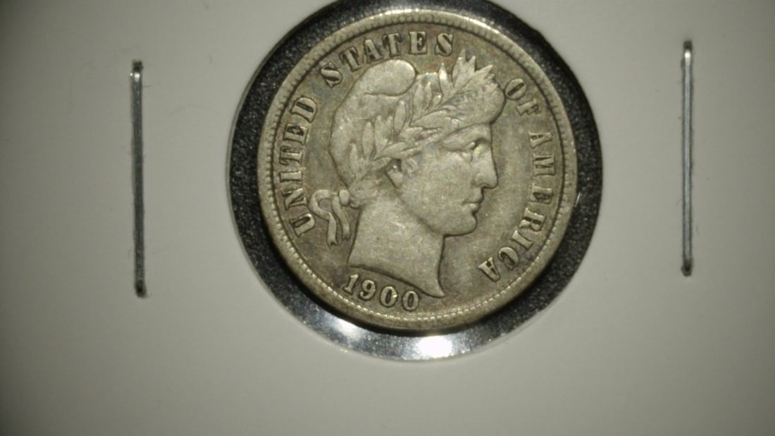 Collection of 5 Barber Dimes by Charles E. Barber - Various Dates and Grades (1 of 10)