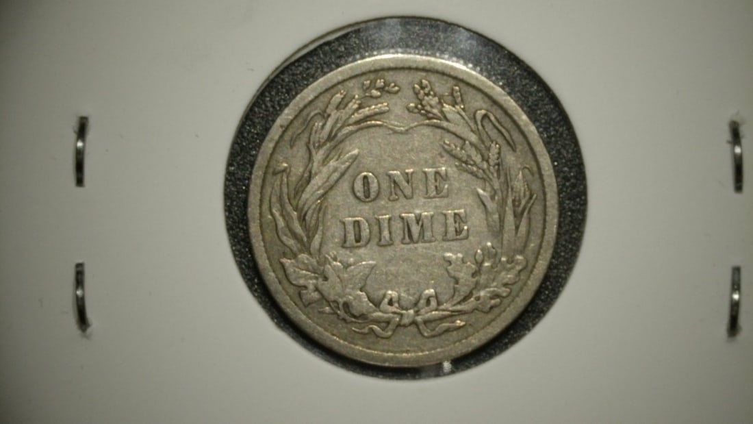 Collection of 5 Barber Dimes by Charles E. Barber - Various Dates and Grades - 4