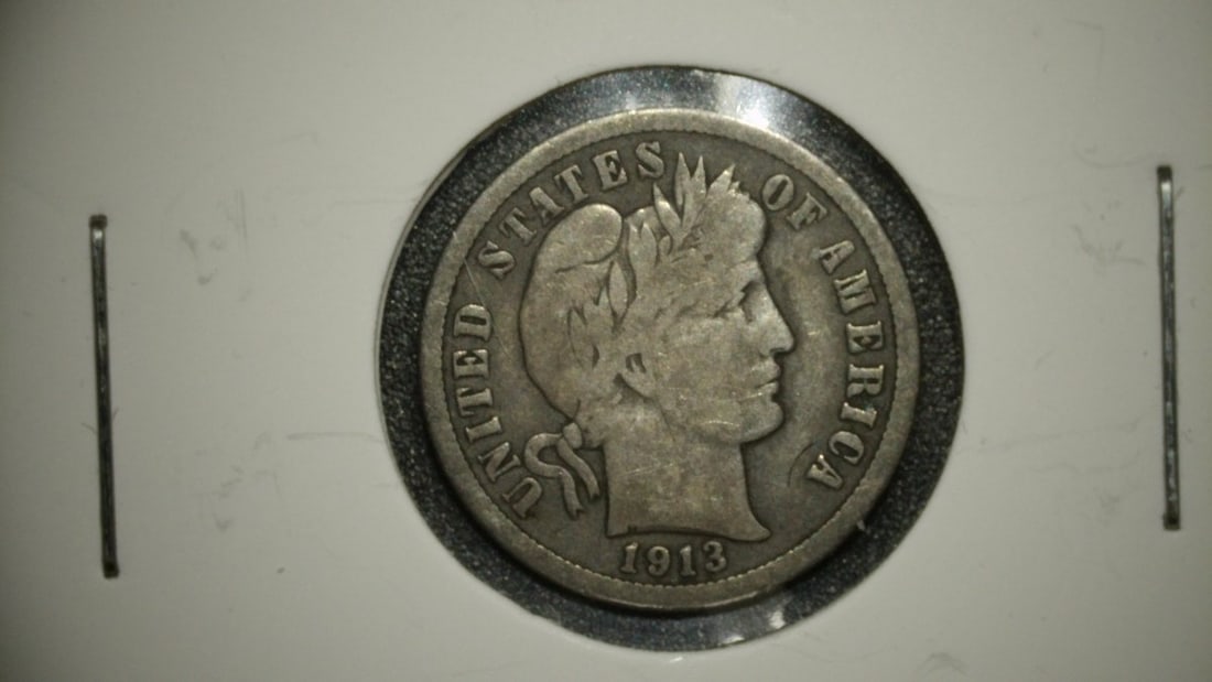 Collection of 5 Barber Dimes by Charles E. Barber - Various Dates and Grades - 7