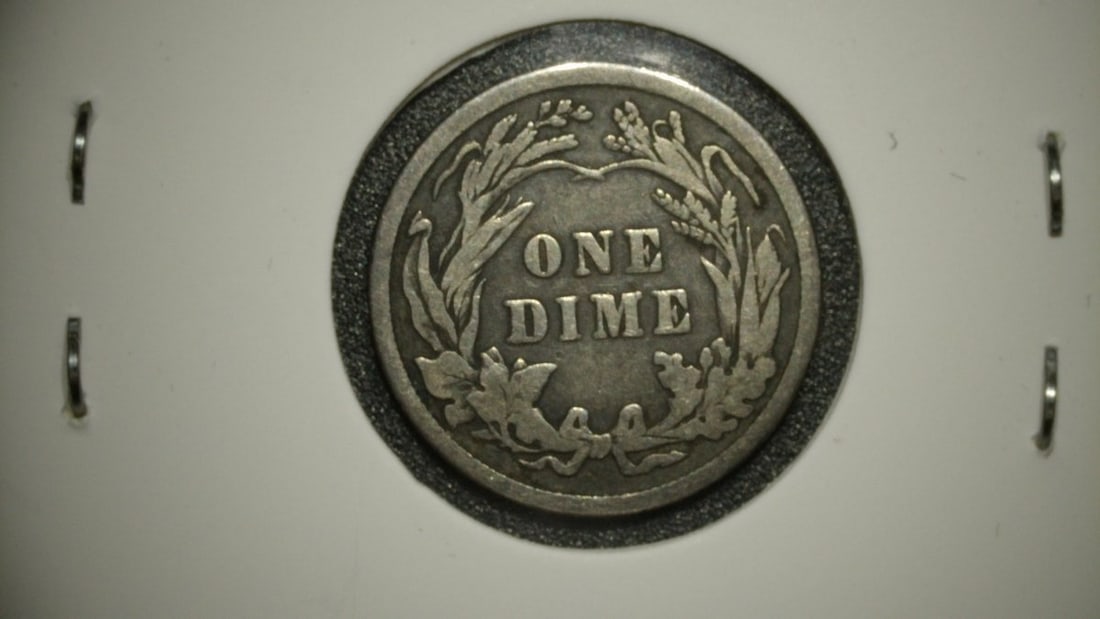 Collection of 5 Barber Dimes by Charles E. Barber - Various Dates and Grades - 8