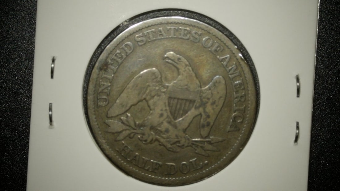 1844 Seated Liberty Half Dollar Fine by Christian Gobrecht Collectible Silver Coin - 2