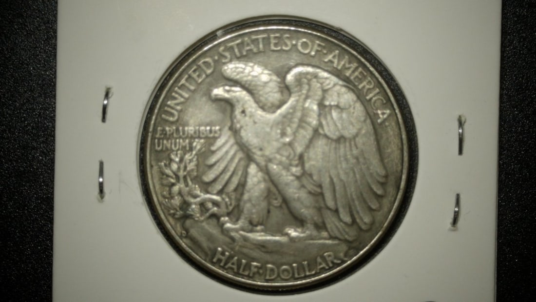 1919-D Walking Liberty Half Dollar Extra Fine by Adolph A. Weinman - 2