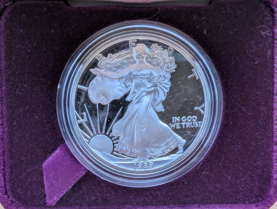 1989-S American Silver Eagle Proof Coin by Adolph A. Weinman - Collector's Item - 2