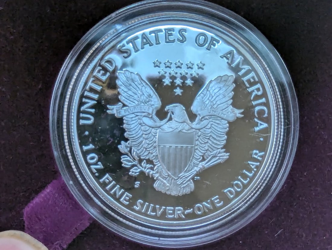 1989-S American Silver Eagle Proof Coin by Adolph A. Weinman - Collector's Item - 3
