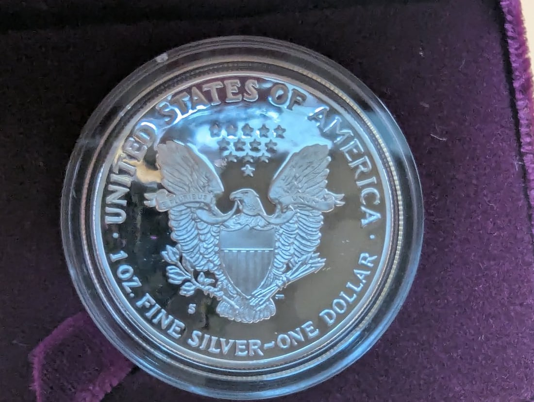 1990-S American Eagle One Ounce Proof Silver Dollar - Adolph A. Weinman Design - 3