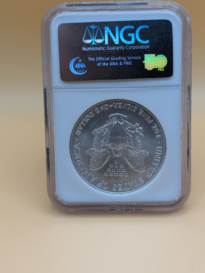 2005 American Silver Eagle $1 Coin NGC MS 69 Gem State Silver Dollar - 2
