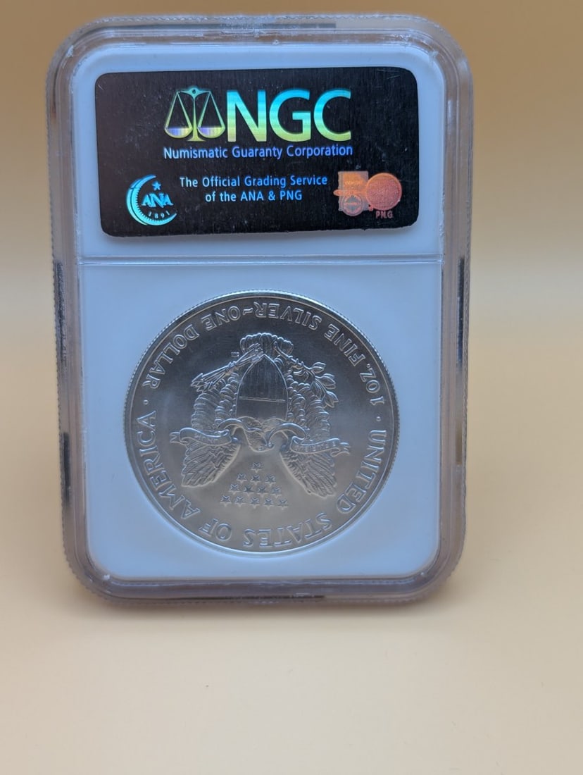 2005 American Silver Eagle $1 Coin NGC MS 69 - Adolph A. Weinman Walking Liberty Design - 2