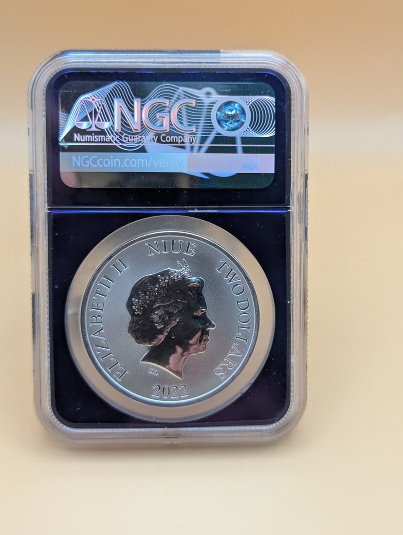 2022 Niue S$2 Lincoln Memorial 1 oz Silver Coin NGC MS 69 by Ian Rank-Broadley - 2