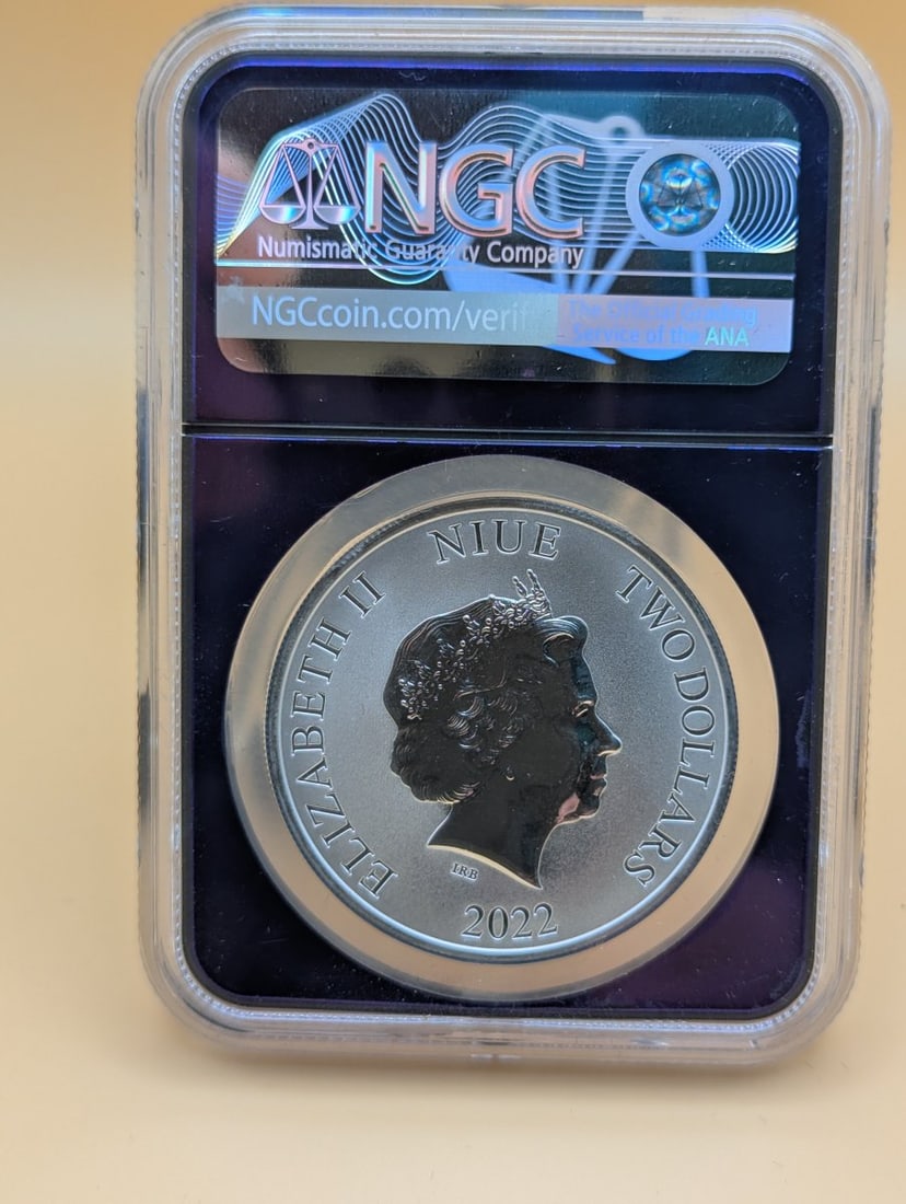 2022 Niue S$2 Lincoln Memorial 1 oz Silver Coin NGC MS 69 by Ian Rank-Broadley - 2