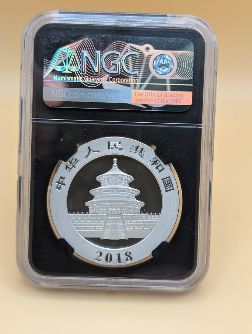 2018 China Panda Silver 30g Coin NGC MS 70 First Day of Issue Signed by Cheng Chao - 2