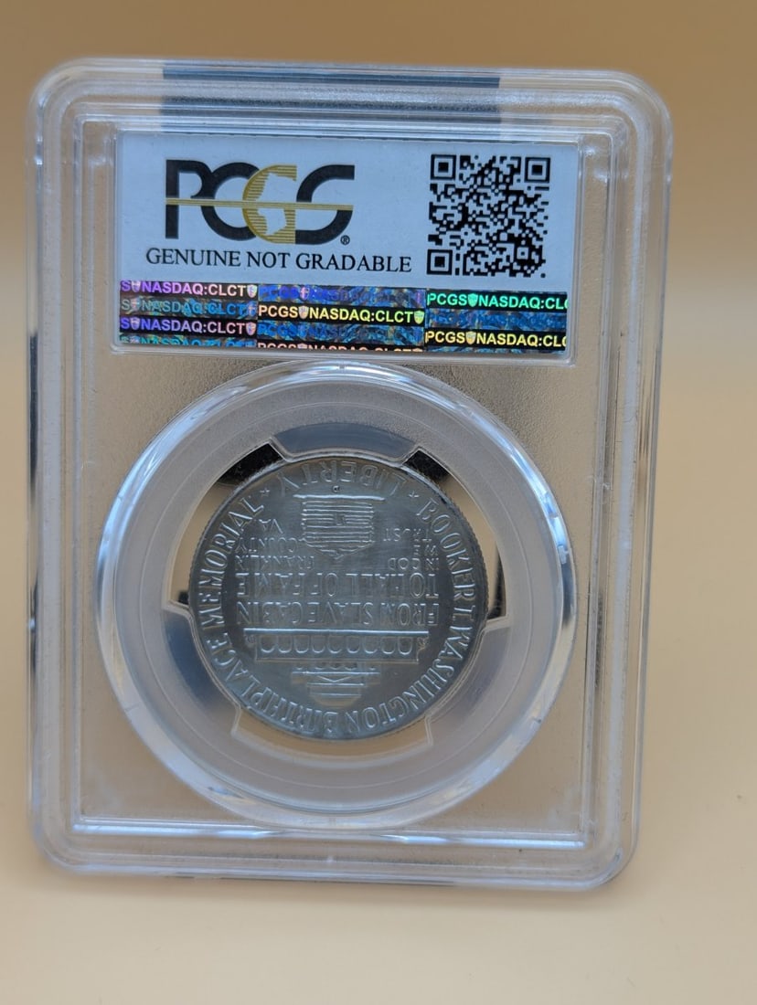 1946-D Booker T. Washington Silver Half Dollar PCGS Genuine UNC Detail Isaac Scott Hathaway - 2