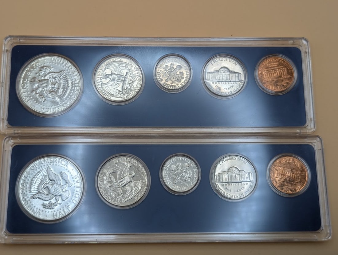 1966 & 1967 United States Special Mint Sets Uncirculated Coins 40% Silver Kennedy Half Dollar - 4