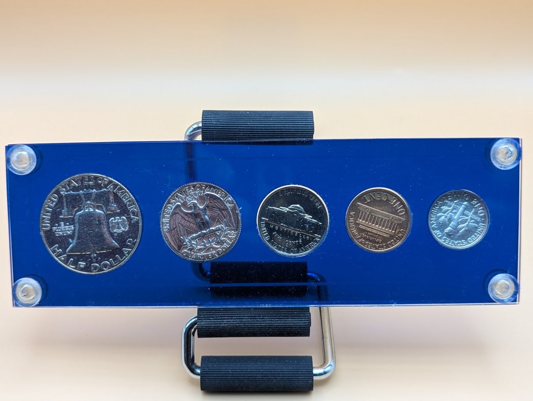 1961 US Mint Proof Set (90% Silver) - Excellent Condition - 5 Coin Set - 2